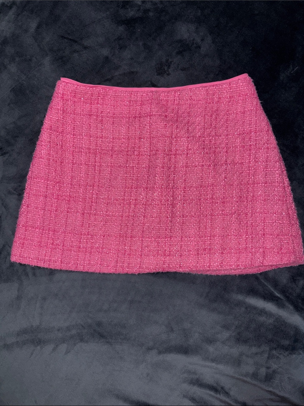 Pink Tweed Mini Skirt - Women's Classic A-Line
